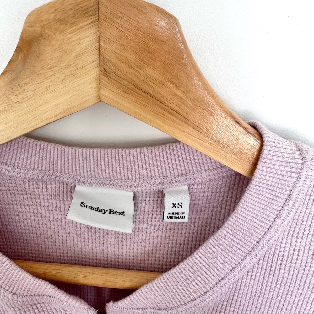 Aritzia Sunday Best Baby Waffle Cropped T-shirt - Picture 5 of 7